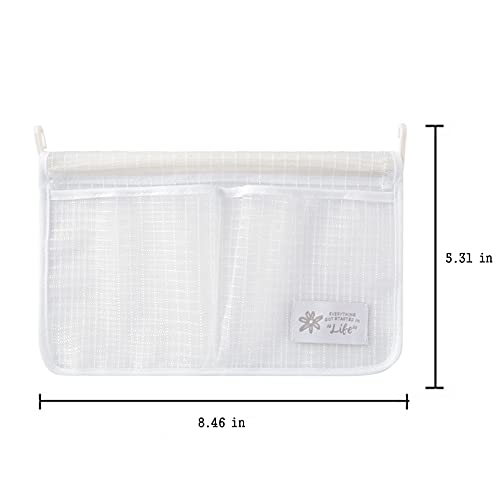 PUTAHQ Refrigerator Storage Mesh Bag Door Organizer Set Home Kitchen Classification for Household Sundries Sorting Used to Containers, White