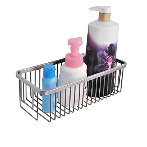 BKDFD Stainless Steel Shower Basket Wall Mounted Kichen Bathroom Shower Shelf Shampoo Holder Toiletries Organizer floating shelf