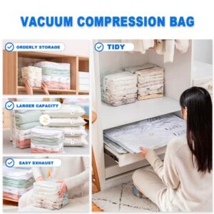 Vacuum Storage Bags, Space Saver Sealer Bags Compressed Closet Organizers and Storage Bags for Bedding, Comforter, Pillows, Towel, Blanket, Clothes Compress Cube No Pumps Needed 3 Pack (Medium-3pcs)