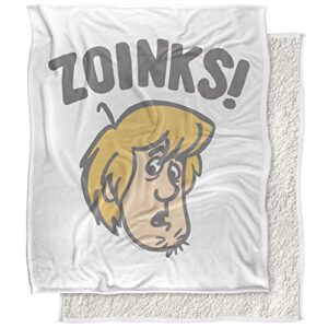 scooby doo! blanket, 50"x60" the shaggy rogers silky touch sherpa back super soft throw blanket