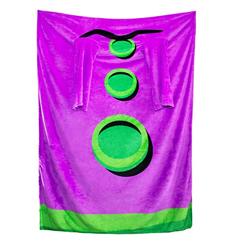 getDigital Purple Tentacle Wearable Throw Blanket with Sleeves - Cozy Fleece Blanket for Adults - Funny Merchandise Inspired by The Retro PC-Game Day of The Tentacle - One Size 55.12 x 78.74 inch