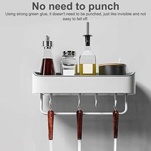 BKDFD Kitchen Shelf for Bathroom Wall Mounted Bath Shelf Storage Holder Toilet Plastic Organizer Rack Towel Cosmetic Brush Storage