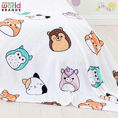 Squishmallows Fleece Throw Blanket | Super Soft, Chill Design | Perfect for The Bedroom or Sofa