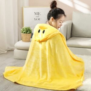 wearable blanket soft cape for adult women men warm cozy hoodie cute 3d animals cartoon with gloves carpet home (large,duck)