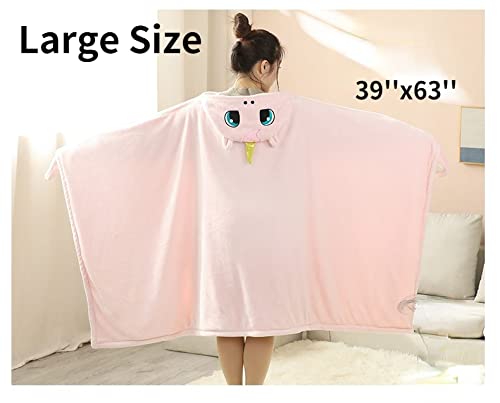 Wearable Blanket Soft Cape for Adult Women Men Warm Cozy Hoodie Cute 3D Animals Cartoon with Gloves Carpet Home (Large,Duck)