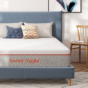 sweetnight queen mattress, 12 inch queen memory foam mattress, double sides flippable queen bed mattress in a box, gel infused and perforated foam for cool sleep and pressure relief