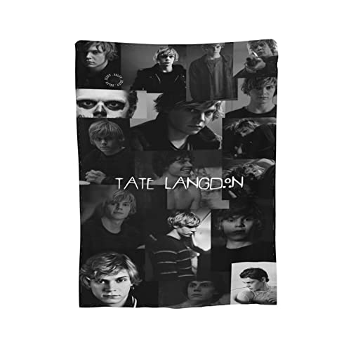 MEROHORO Evan Peters Collage Blanket (3 Sizes), Warm, Lightweight & Cozy, Super Soft & Comfy Flannel Blanket, Fleece Blanket, Microfiber Anti-Pilling Plush Blanket for Couch, Bed, Sofa, 60"x50"