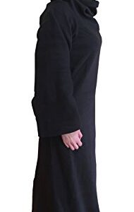 LA-Z Blanket Premium - Deluxe, Super Warm Wearable Reading Blanket with Pockets and Sleeves for Adults (Black)