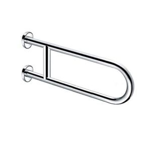 CRODY Stainless Steel Bathroom U-Shaped Handrail, Safety Support Armrest Rail,Wall-Mounted Straight Towel Rack/#Polish