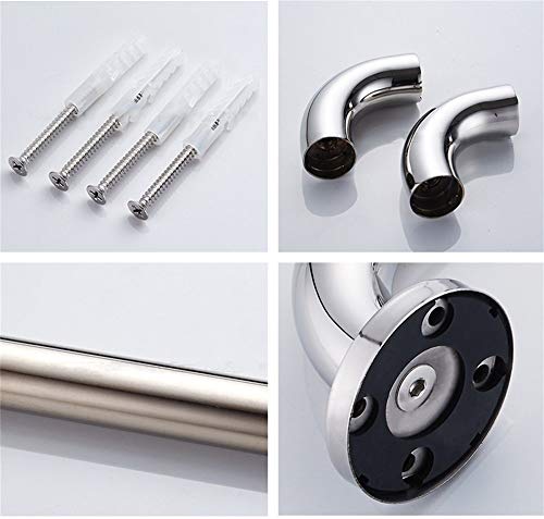 CRODY Stainless Steel Bathroom U-Shaped Handrail, Safety Support Armrest Rail,Wall-Mounted Straight Towel Rack/#Polish