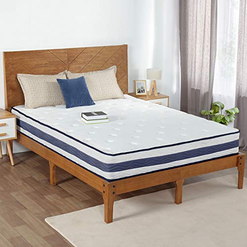 PrimaSleep 11 inch Tight Top Spring Mattress,Gel Foam,BluePiping (King)