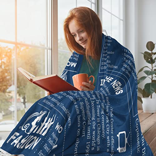 Qubygo 50th Birthday Gifts for Women Funny- 50th Birthday Decorations Women/Men,50th Birthday Gifts Ideas for Women/Men 1973,Happy Birthday Gifts for 50th,Gifts for Mom/Dad Throw Blanket 60" x 50"