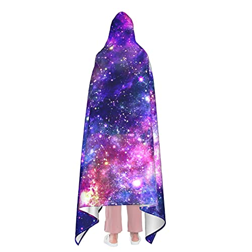 JASMODER Galaxy Constellation Hoodie Blanket Wearable Throw Blankets for Couch Blanket Hooded for Baby Kids Men Women