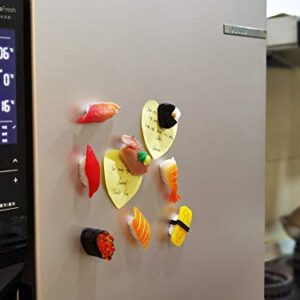 Hey Foly Cute Refrigerator Magnets Funny Magnets for Fridge, Simulation Sushi Refrigerator Magnet, Fine for Whiteboards, Maps and Home Decoration Magnetic Objects and Even Simulating Food Games!