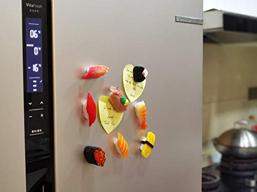 Hey Foly Cute Refrigerator Magnets Funny Magnets for Fridge, Simulation Sushi Refrigerator Magnet, Fine for Whiteboards, Maps and Home Decoration Magnetic Objects and Even Simulating Food Games!