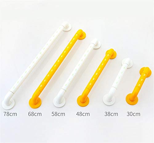 CRODY Bath Wall Attachment Handrails,Grab Bar Rails Safety Handrail,Grab Bar Grab Rails Safety,Support Rail Stainless Steel Bathroom Handrail, Wall-Mounted Straight Towel Rack/Yellow/78Cm