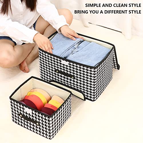 Leadmall 1 Pc Large Capacity Clothes Storage Box, Cloth Art Storage Box Basket Drawer Type Home Wardrobe Storage Box Foldable Clothes Finishing Box, Versatile and Foldable (25 * 20 * 17 cm)