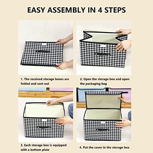 Leadmall 1 Pc Large Capacity Clothes Storage Box, Cloth Art Storage Box Basket Drawer Type Home Wardrobe Storage Box Foldable Clothes Finishing Box, Versatile and Foldable (25 * 20 * 17 cm)