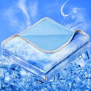 inhand cooling blanket queen size, summer blankets for hot sleepers & night sweat, thin blanket cold cool lightweight cooling blanket for couch bed, light blanket for all season use
