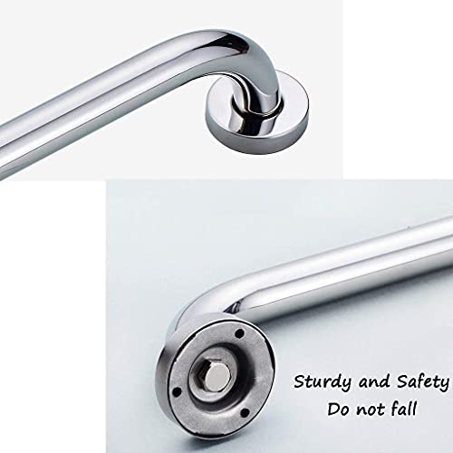 CRODY Grab Bars for Bathroom, Bathtub Mounted Safety Polished Finish Grab Bar, Wall-Mounted Non-Slip Shower Straight Handrails, Elderly Daily Living Aids Assist Support Rails, Towel Rack Toilet Auxili