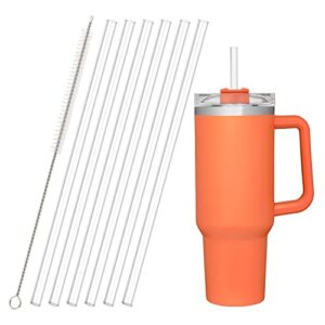replacement straws for stanley 40 30oz adventure quencher travel tumbler 6pack, yoelike reusable clear straws with cleaning brush, compatible with stanley cup mug accessories