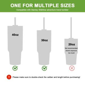 Replacement Straws for Stanley 40 30oz Adventure Quencher Travel Tumbler 6Pack, YOELIKE Reusable Clear Straws with Cleaning Brush, Compatible with Stanley Cup Mug Accessories