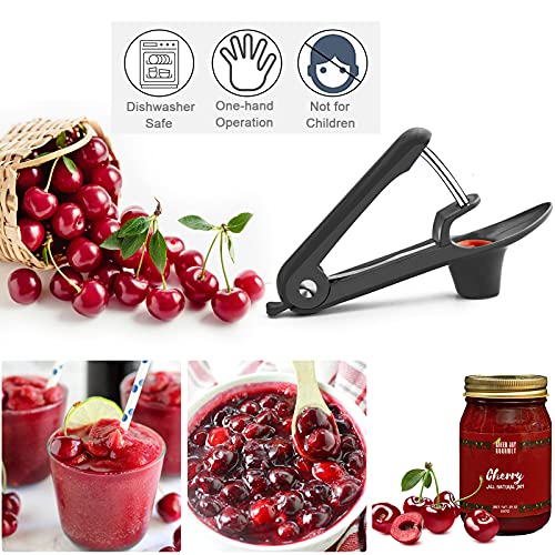 Cherry Pitter Tool,Cherries Pitter Olive Seed Remover Tool Cherry Stoner Pitter Cherry Corer Tool with Space-Saving Lock Design for Make Fresh Cherries Dishes and Cocktail Cherries