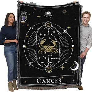 Pure Country Weavers Zodiac - Cancer Tarot Card Blanket - Gift Tapestry Throw Woven from Cotton - Made in The USA (72x54)