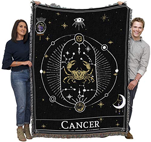 Pure Country Weavers Zodiac - Cancer Tarot Card Blanket - Gift Tapestry Throw Woven from Cotton - Made in The USA (72x54)