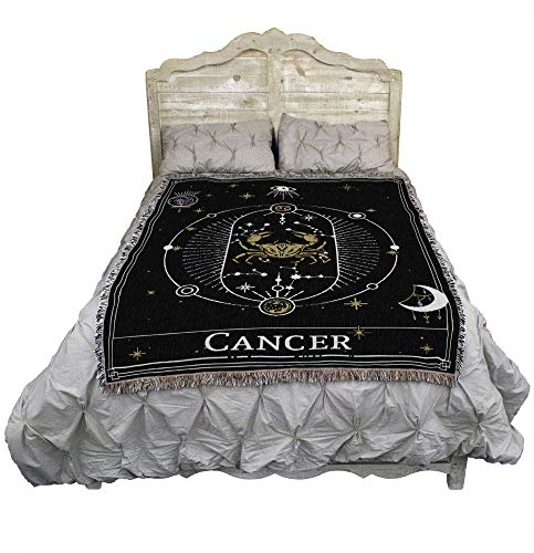 Pure Country Weavers Zodiac - Cancer Tarot Card Blanket - Gift Tapestry Throw Woven from Cotton - Made in The USA (72x54)