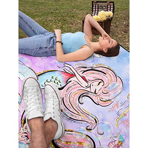 Mermaid Blanket 40"x50" Extra Small for Pets Toddler Super Soft Blankets for livingroom, Couch, Sofa Flannel Lightweight Throw to Adults Kids Man Woman