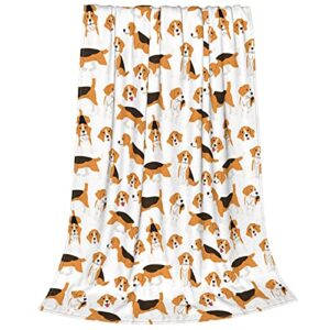srufqsi beagle dog throw blanket fleece flannel blankets couch sofa bed blanket for kids teen adults