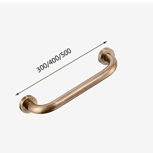 CRODY Bath Wall Attachment Handrails Grab Bar Rails Brass Antique Wall Mounted Grab Bar,Bathroom Shower Anti-Slip Grip,Toilet Bath Safety Anti-Fall Grip for Elderly Disabled, Towel Rack/30Cm