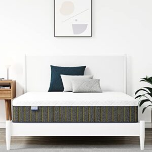 HOXURY Twin Mattress, 10 Inch Hybrid Mattress Twin Size, Memory Foam & Individually Wrapped Pocket Coils Innerspring Mattress in a Box, Pressure Relief & Cooler Sleeping