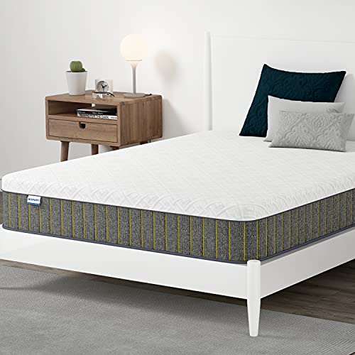 HOXURY Twin Mattress, 10 Inch Hybrid Mattress Twin Size, Memory Foam & Individually Wrapped Pocket Coils Innerspring Mattress in a Box, Pressure Relief & Cooler Sleeping