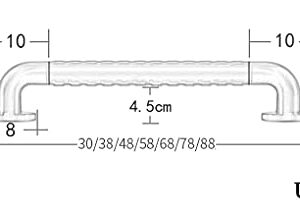 CRODY Grab Bars for Bathroom, Stainless Steel Nylon Shower Grab Bar, Home Bathroom Handicap Safety Handrail, Bathtub Safety Bar Hand Support Rail, Elderly Anti-Slip Balance Handle, Towel Rack Toilet A