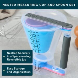 Measuring Cups and Spoons Set 8-Pcs - Measuring Spoons Set and Measuring Cup Set - Liquid Measuring Cups and Spoons - Measure Cups - Measuring Spoons and Cups - Measuring Cup Plastic Cup Measuring Set