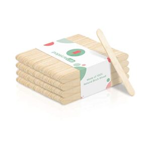popsiclelab popsicle sticks (200 pieces / 4.5" length), food grade 100% natural birch wood ice cream sticks, eco-friendly wooden craft sticks, reusable ice pop sticks, diy crafting popsicle stick