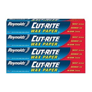 4-pk reynolds cut-rite wax paper, 75 square feet (23m x 302mm)