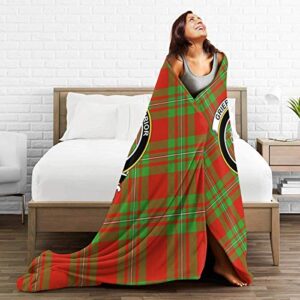 Jun2K Ultra-Soft Micro Fleece Blanket,Grierson Tartan Clan Badge Throw Blanket Sheet 50"x40"