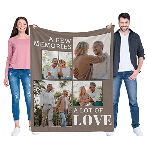 Magimagine Custom Collage Blanket Gift , Personalized Photo Blanket for Family, Unique Gifts for Christmas/Anniversary/Birthday/ Wedding/Souvenir