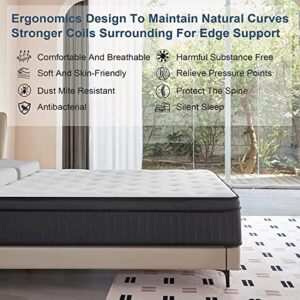 sofree bedding Full Size Mattress, 12 Inch Memory Foam Hybrid Mattress Full, Pocket Spring Full Mattress in a Box for Motion Isolation, Strong Edge Support, Pressure Relief, Medium Firm, CertiPUR-US