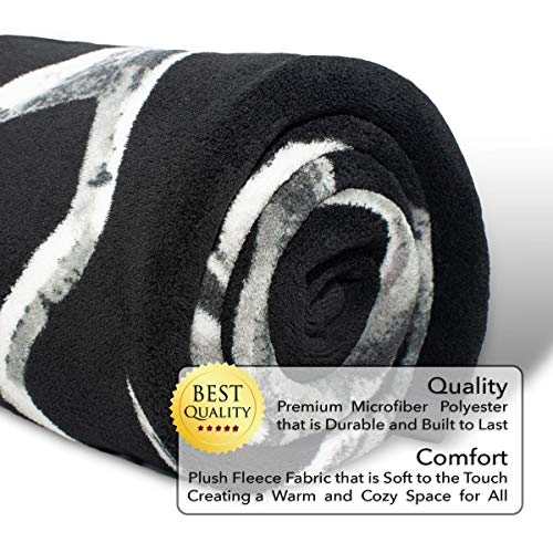 JUST FUNKY Skyrim Collectibles | Skyrim Dragon Emblem Fleece Throw Blanket | 45” x 60”