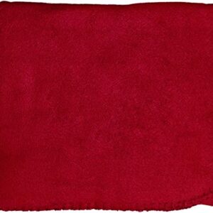 Anico Cozy Polar Fleece Blanket, 50" x 60", Dark Red