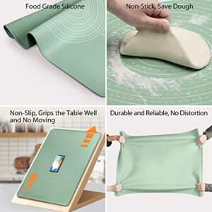 Silicone Baking Mat Extra Large Non-stick Baking Mat With High Edge, Food Grade Silicone Dough Rolling Mat For Making Cookies, Macarons, Multipurpose Mat, Countertop Mat, Placemat (16"X24")