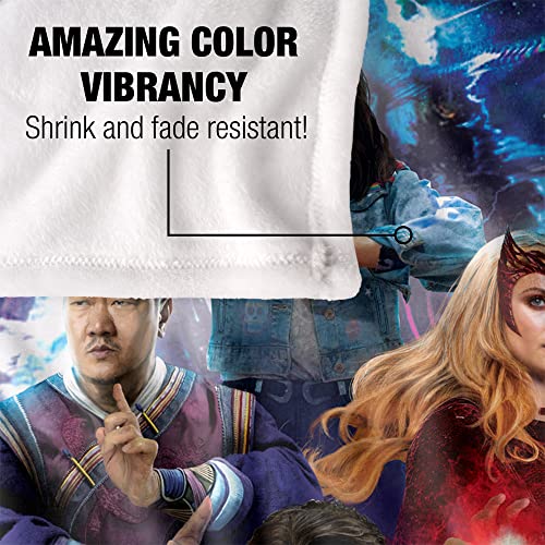 Doctor Strange Multiverse of Madness Blanket, 36"x58" Doctor Strange, Wong, America Chaves, Scarlet Witch Silky Touch Super Soft Throw Blanket