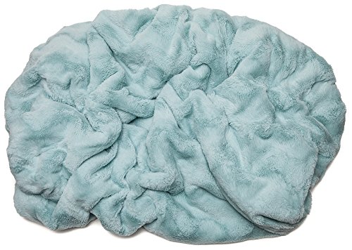 Chanasya Fuzzy Faux Fur Soft Wave Embossed Throw Blanket - Cozy and Warm Lightweight Reversible Sherpa for Couch, Home, Living Room, and Bedroom Décor (50x65 Inches) Turquoise