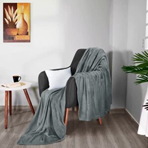 Utopia Bedding Fleece Blanket Queen Size Cool Grey Lightweight Fuzzy Soft Anti-Static Microfiber Bed Blanket (90x90 Inches)