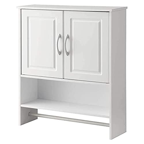 Oakestry 2-Door Wall Cabinet Bathroom 2 Door Wall Cabinet White Wall Cabinet Bathroom Wall Cabinet with 2 Door Adjustable Shelves