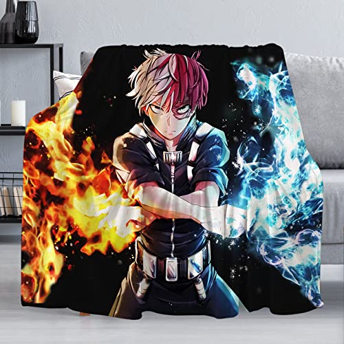 Lightweight Blankets Anime Manga Throw Blanket 3D Printed Soft Comfortable Flannel Fleece Throws for Bed Couch Sofa Floor Car and Home Decor(60"*50")